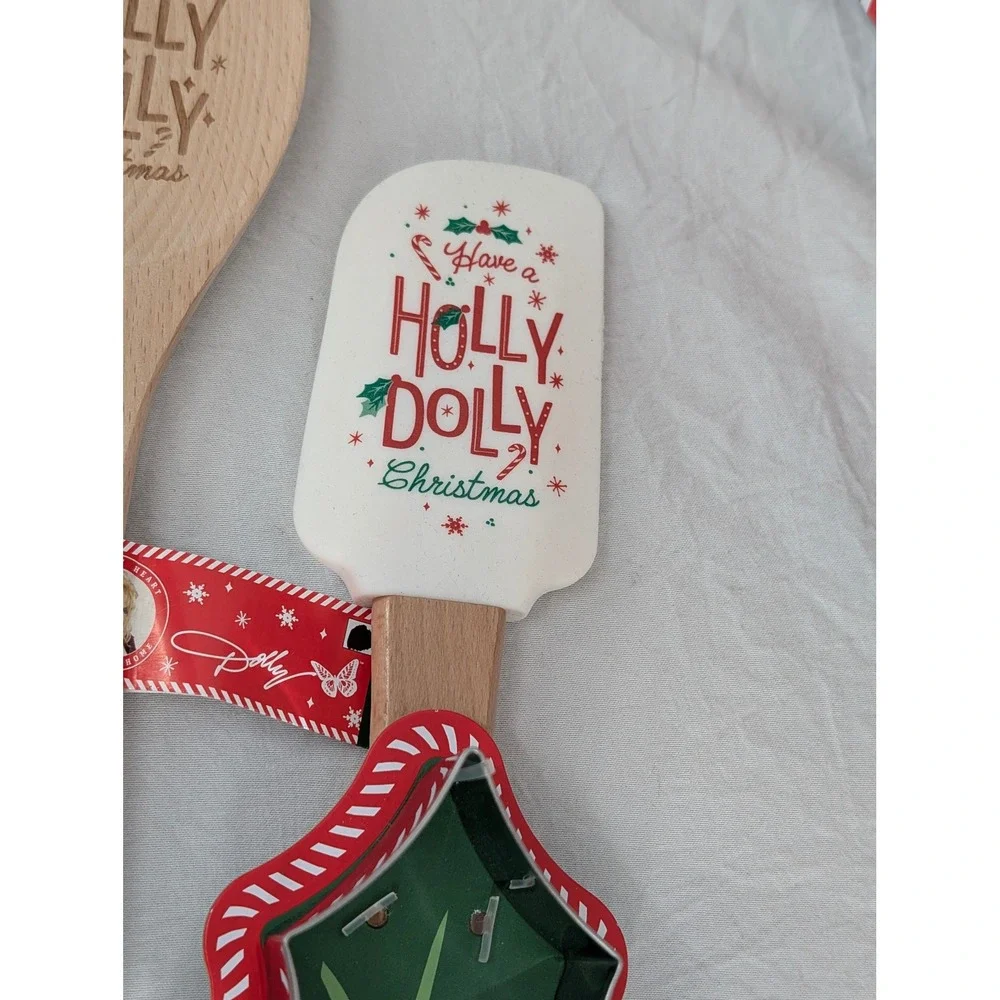 Dolly Parton Christmas Cookie Kitchenware Set Jar Spoons Spatula Cookie‎ Cutters